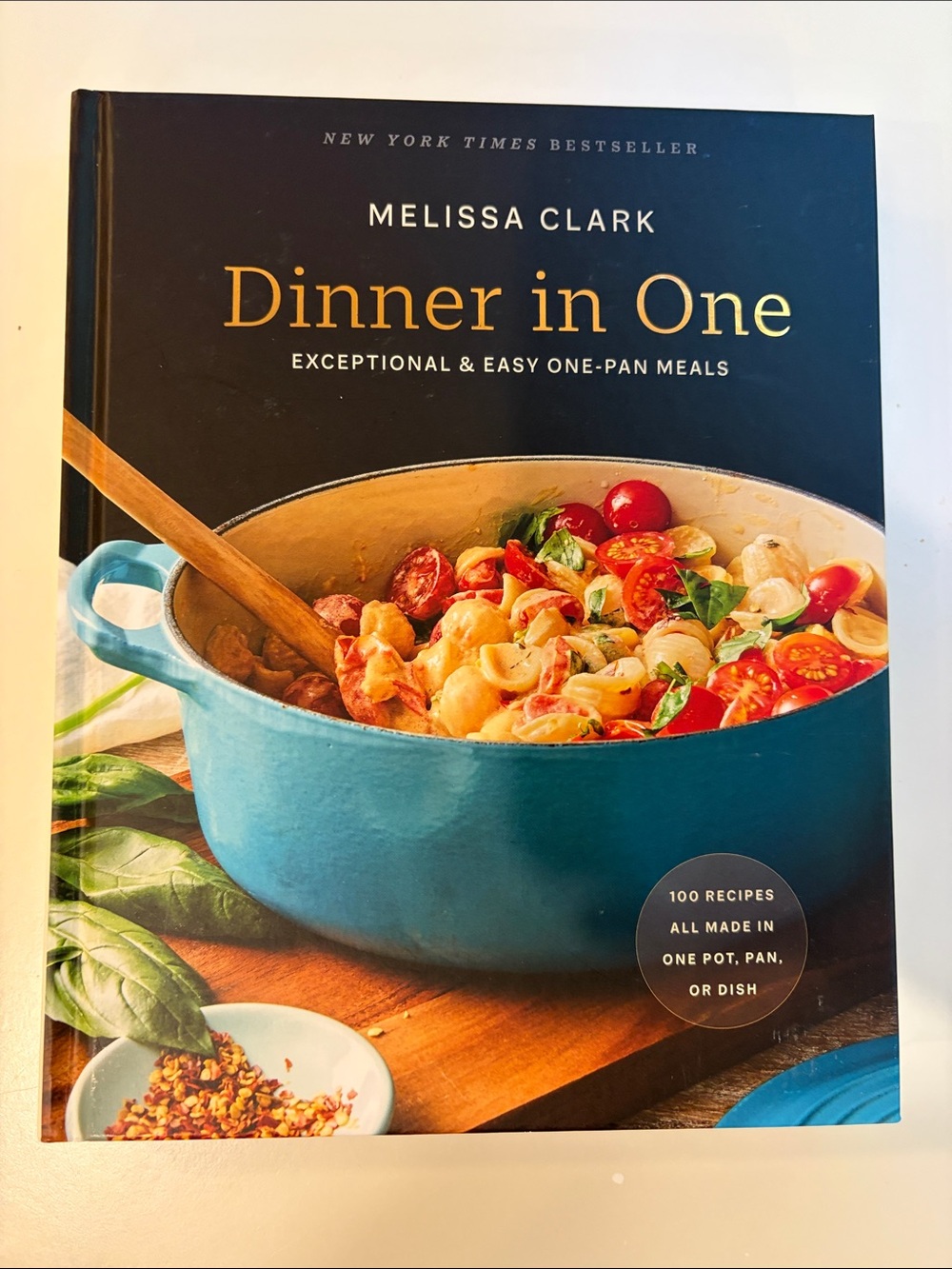 Melissa Dinner in One Cookbook - Teal and Gold Accents